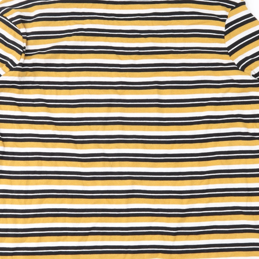Pep & co Womens Yellow Striped  Basic Blouse Size 18