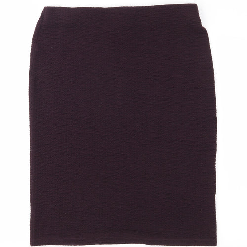 M&S Womens Purple   Straight & Pencil Skirt Size 14