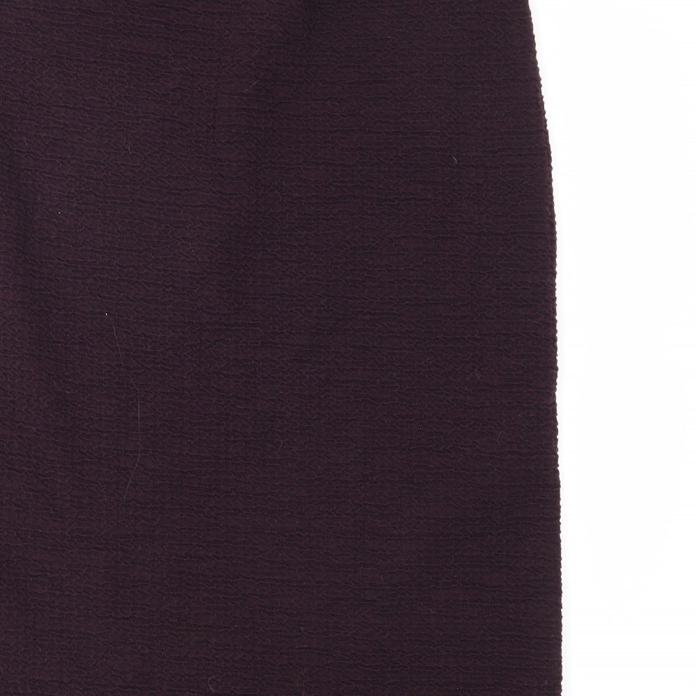 M&S Womens Purple   Straight & Pencil Skirt Size 14