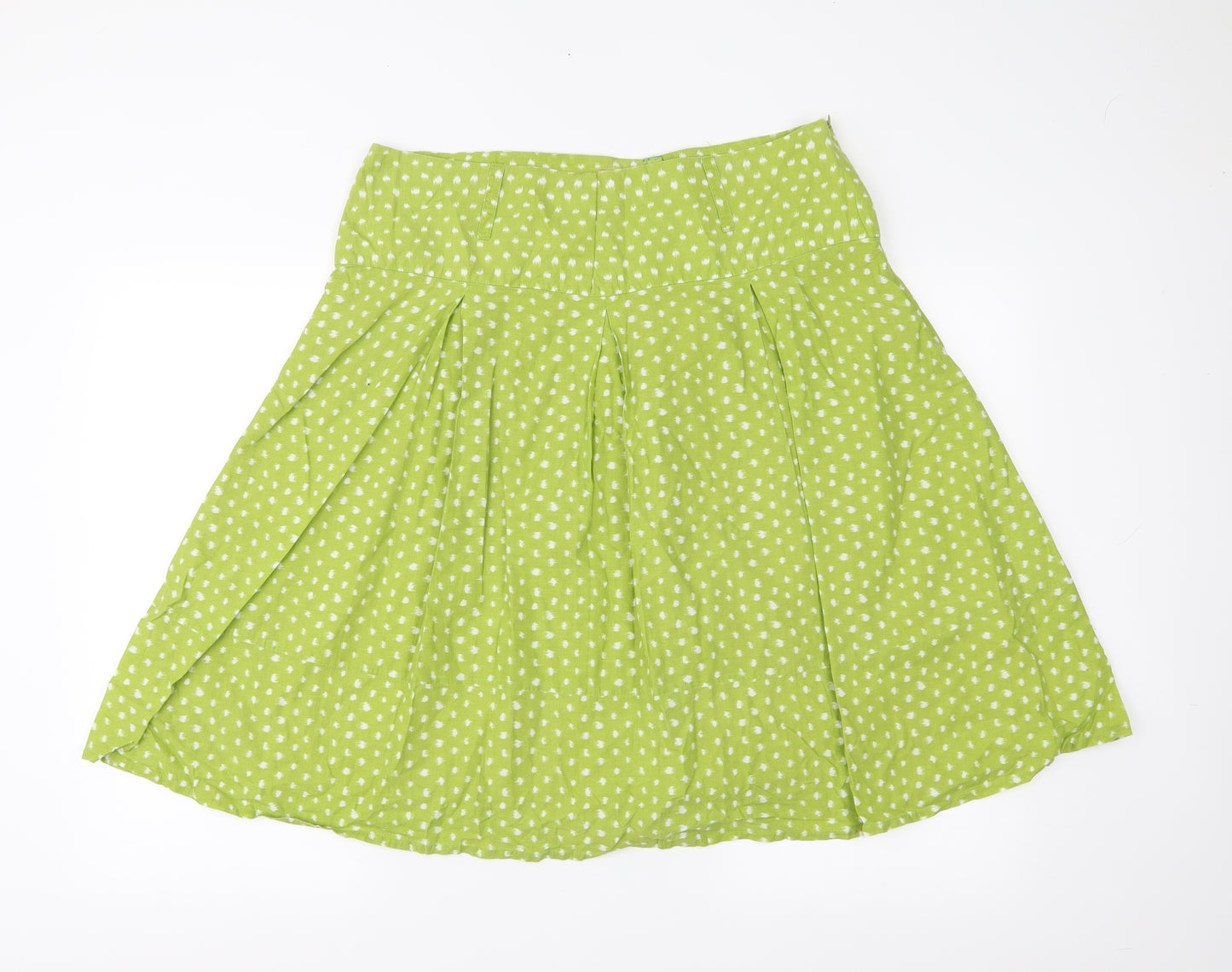 John Lewis Womens Green Polka Dot  Swing Skirt Size 16