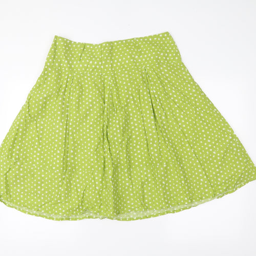 John Lewis Womens Green Polka Dot  Swing Skirt Size 16