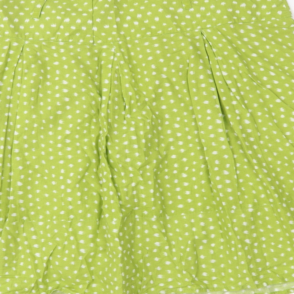John Lewis Womens Green Polka Dot  Swing Skirt Size 16