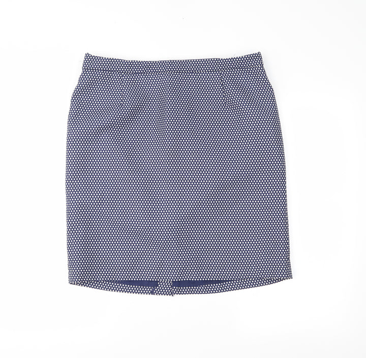 Kew 159 Womens Blue Polka Dot  Straight & Pencil Skirt Size XL