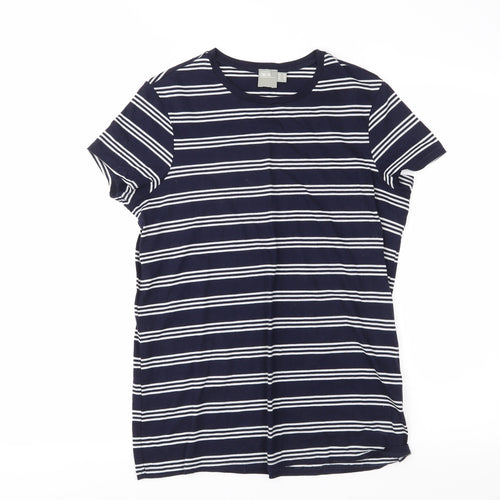 ASOS Womens Blue Striped  Basic Polo Size 10