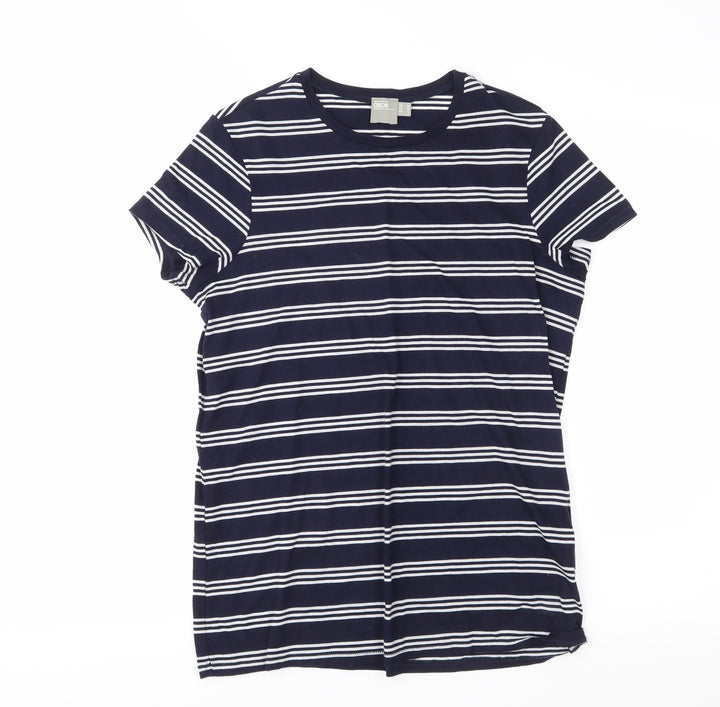 ASOS Womens Blue Striped  Basic Polo Size 10