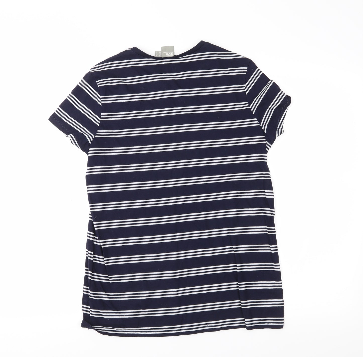 ASOS Womens Blue Striped  Basic Polo Size 10