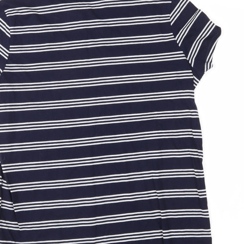 ASOS Womens Blue Striped  Basic Polo Size 10