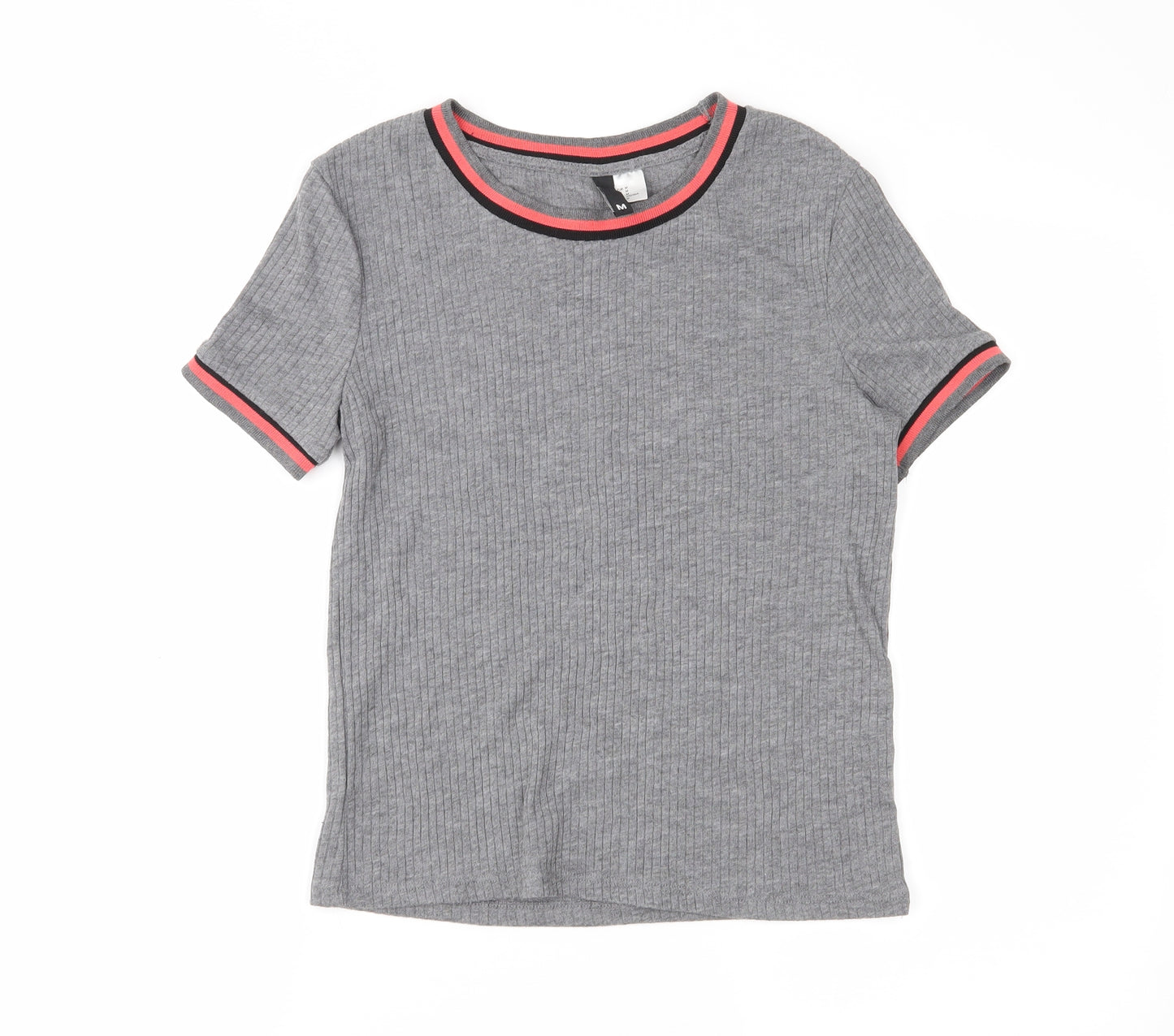 Divided Womens Grey   Ringer T-Shirt Size M