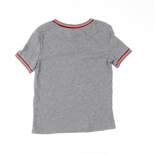 Divided Womens Grey   Ringer T-Shirt Size M
