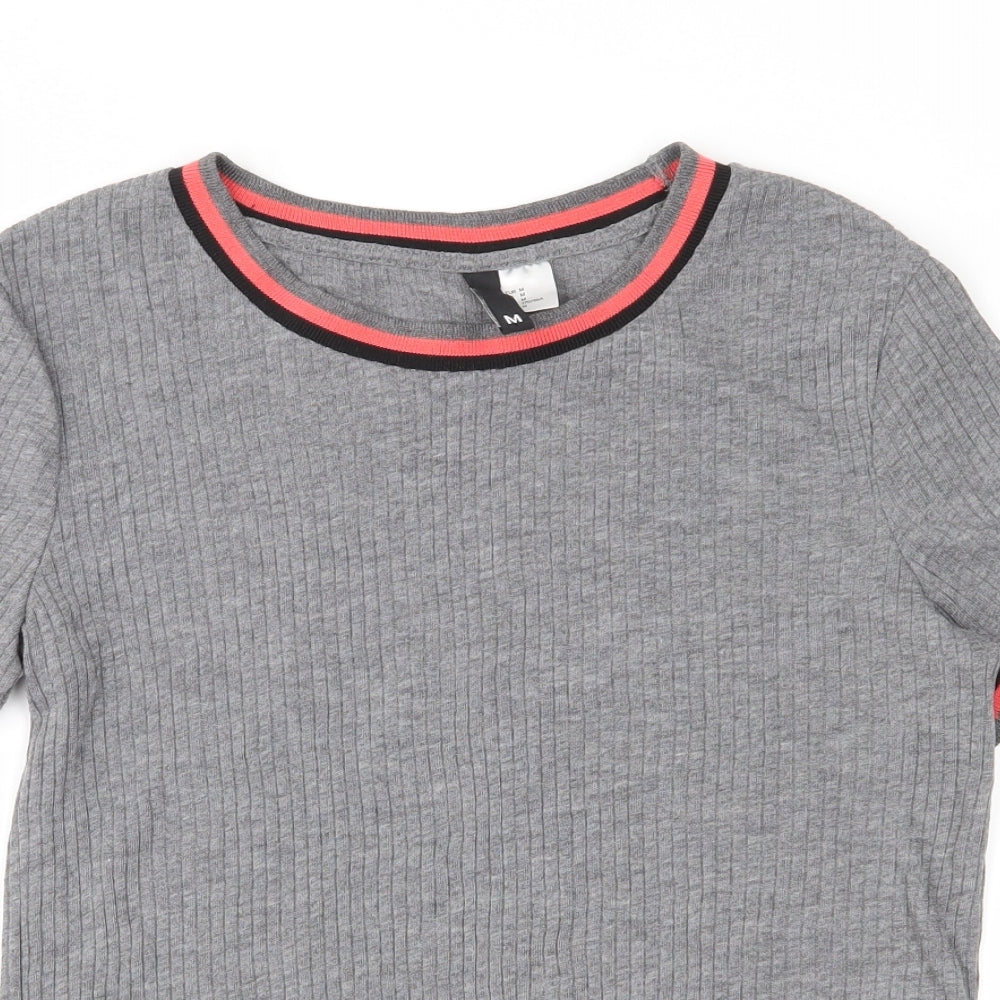 Divided Womens Grey   Ringer T-Shirt Size M