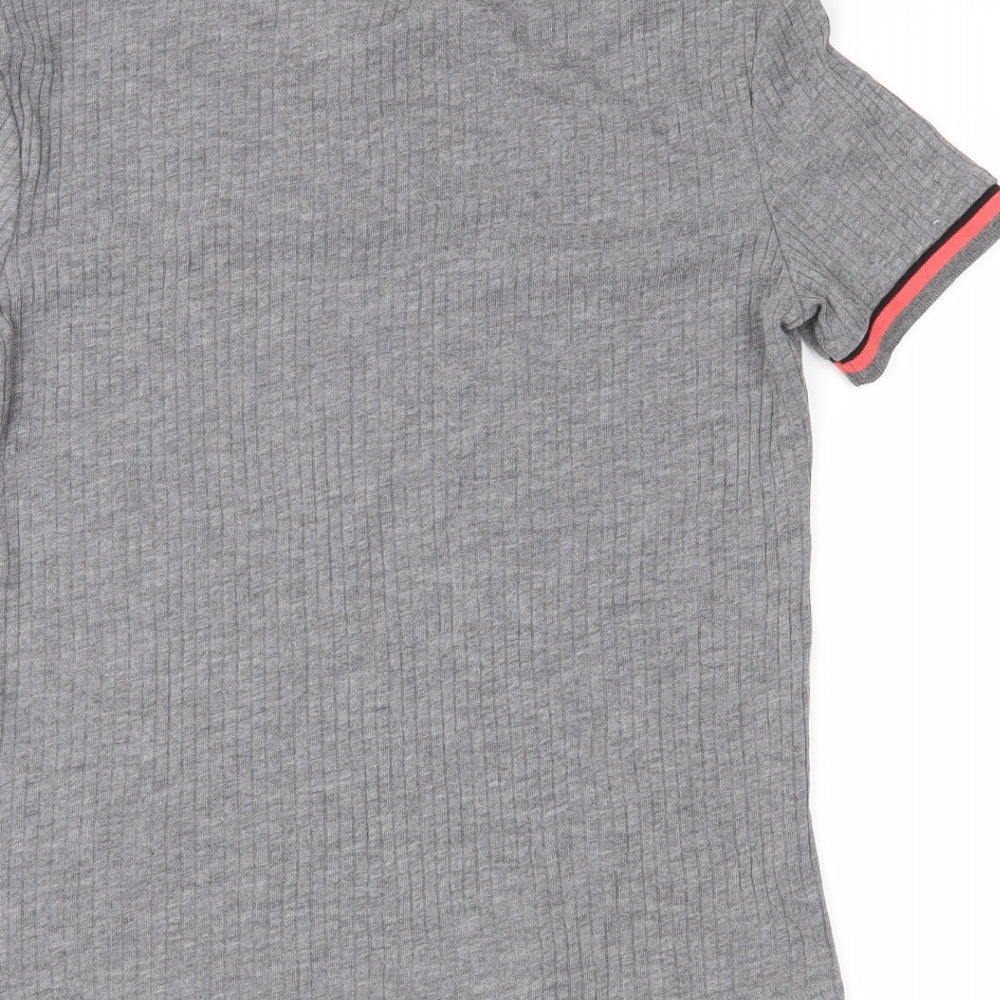 Divided Womens Grey   Ringer T-Shirt Size M