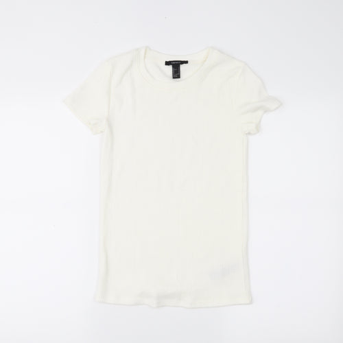 FOREVER 21 Womens White   Basic Blouse Size S