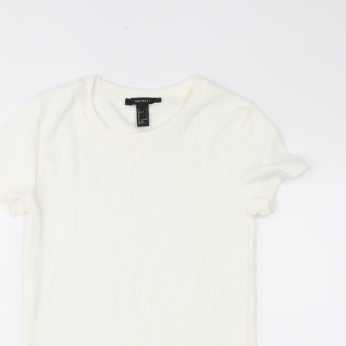 FOREVER 21 Womens White   Basic Blouse Size S