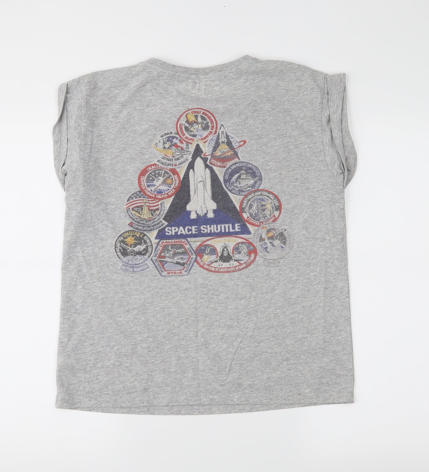 Topshop Womens Grey   Basic T-Shirt Size S  - Nasa