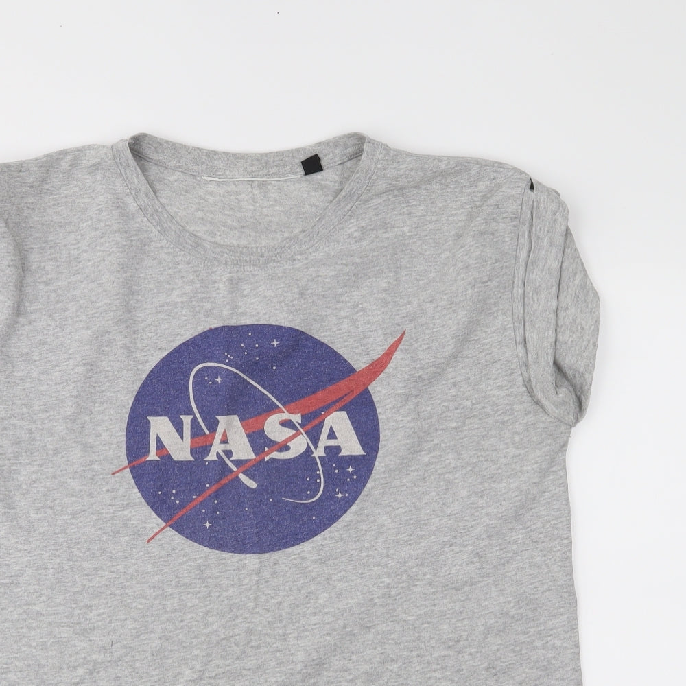 Topshop Womens Grey   Basic T-Shirt Size S  - Nasa