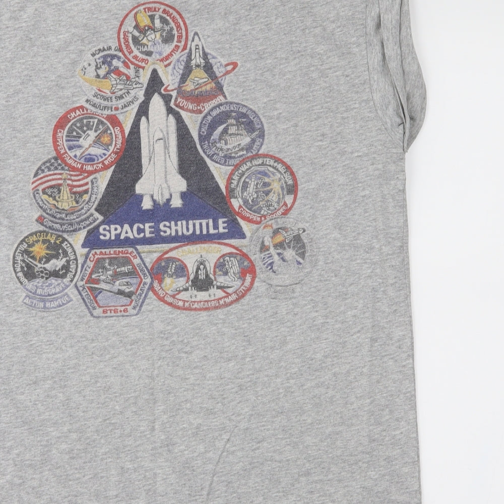 Topshop Womens Grey   Basic T-Shirt Size S  - Nasa