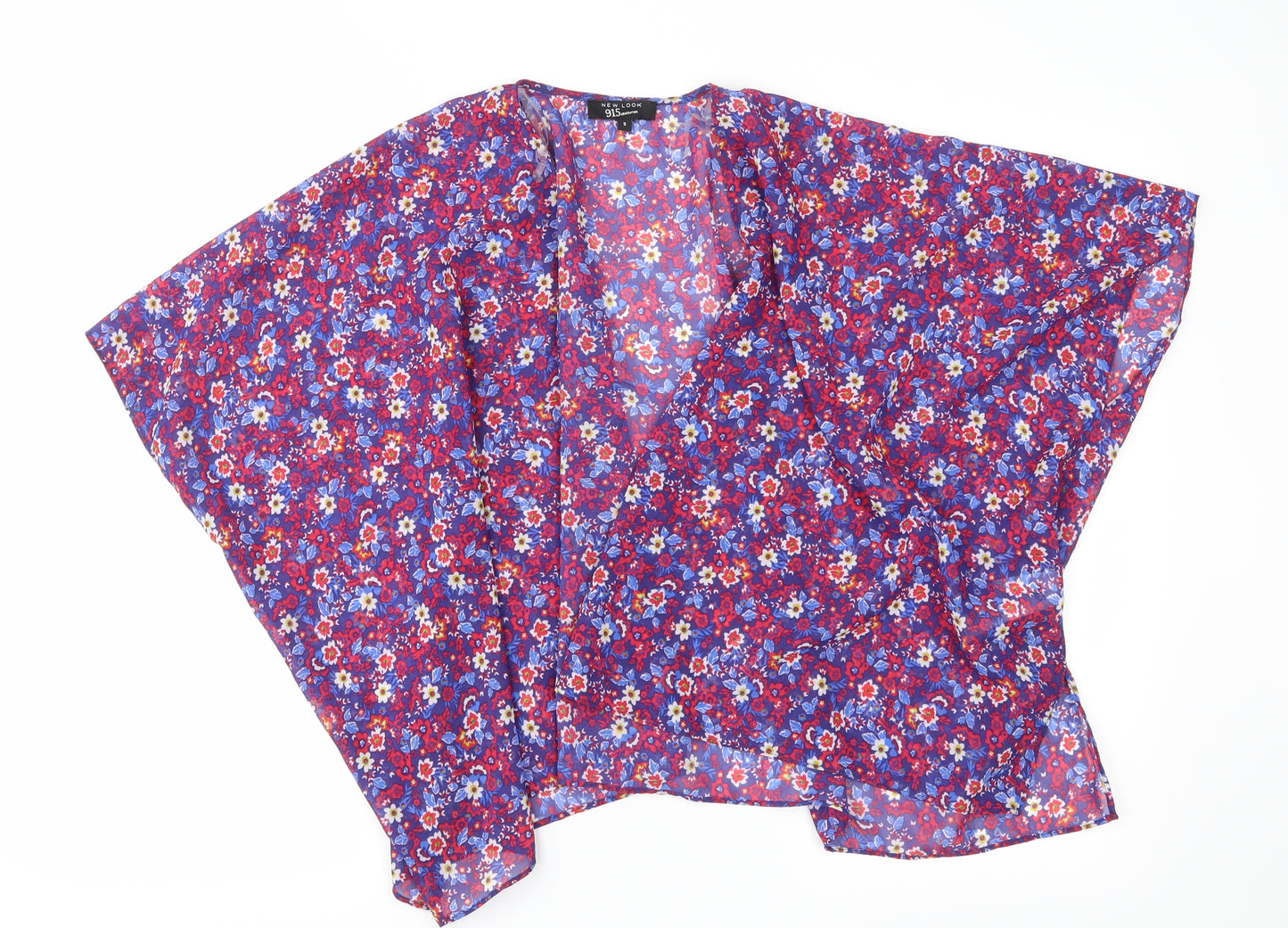 newlook Womens Blue Floral  Kimono Blouse Size S