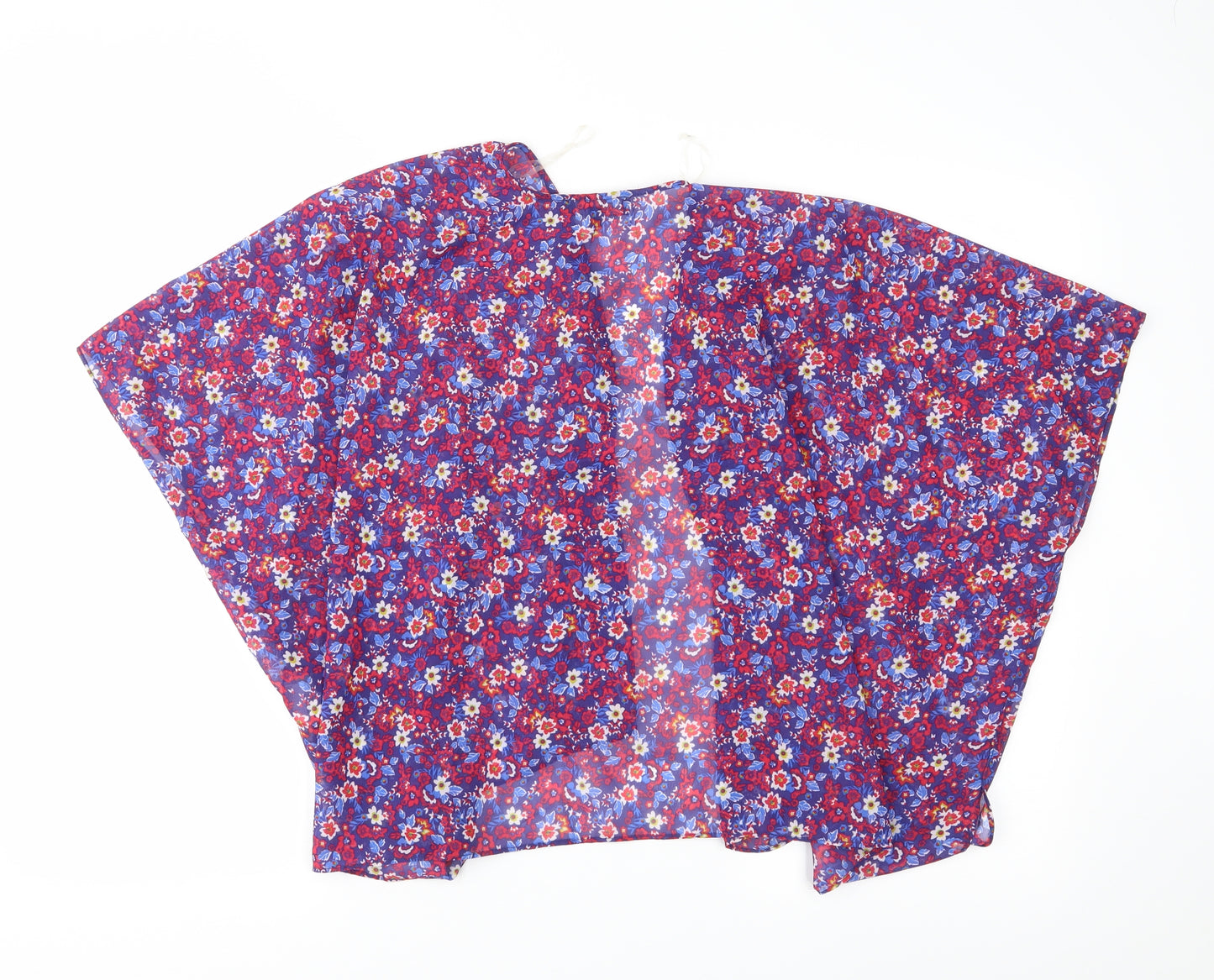 newlook Womens Blue Floral  Kimono Blouse Size S