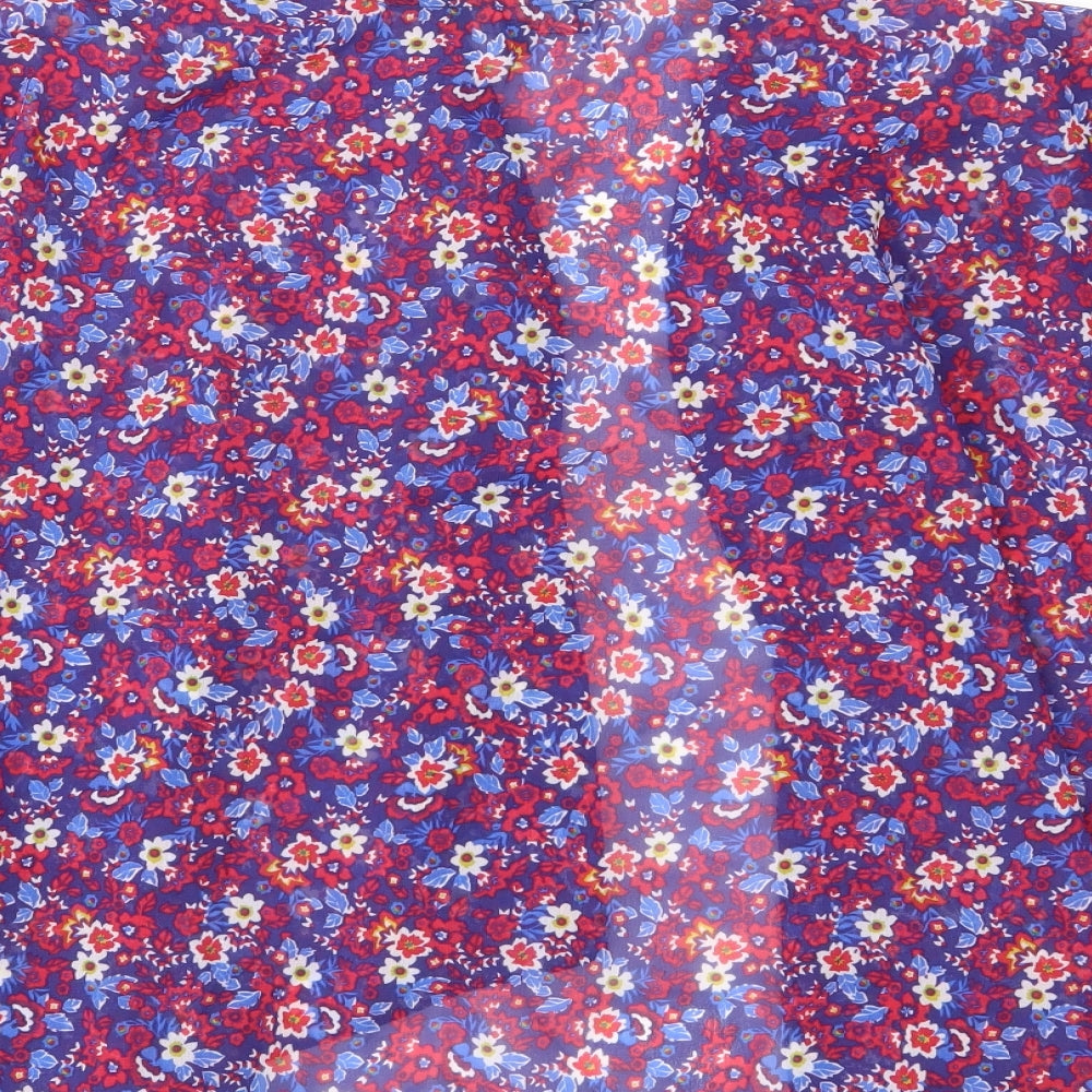 newlook Womens Blue Floral  Kimono Blouse Size S