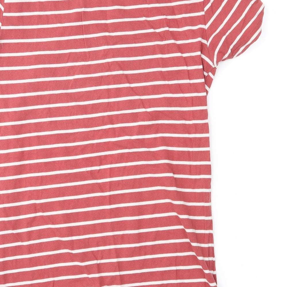 Primark Womens Orange Striped  Basic T-Shirt Size S