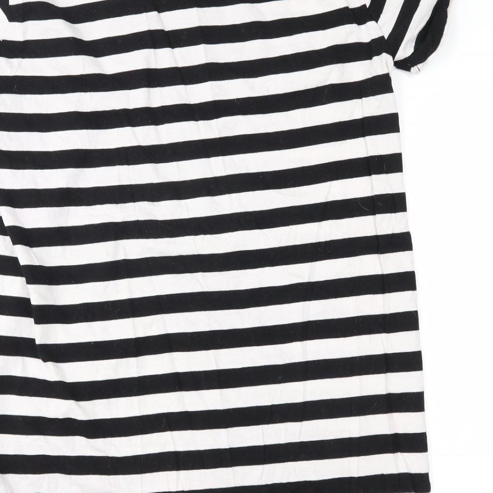Disney Womens Black Striped  Top Pyjama Top Size M