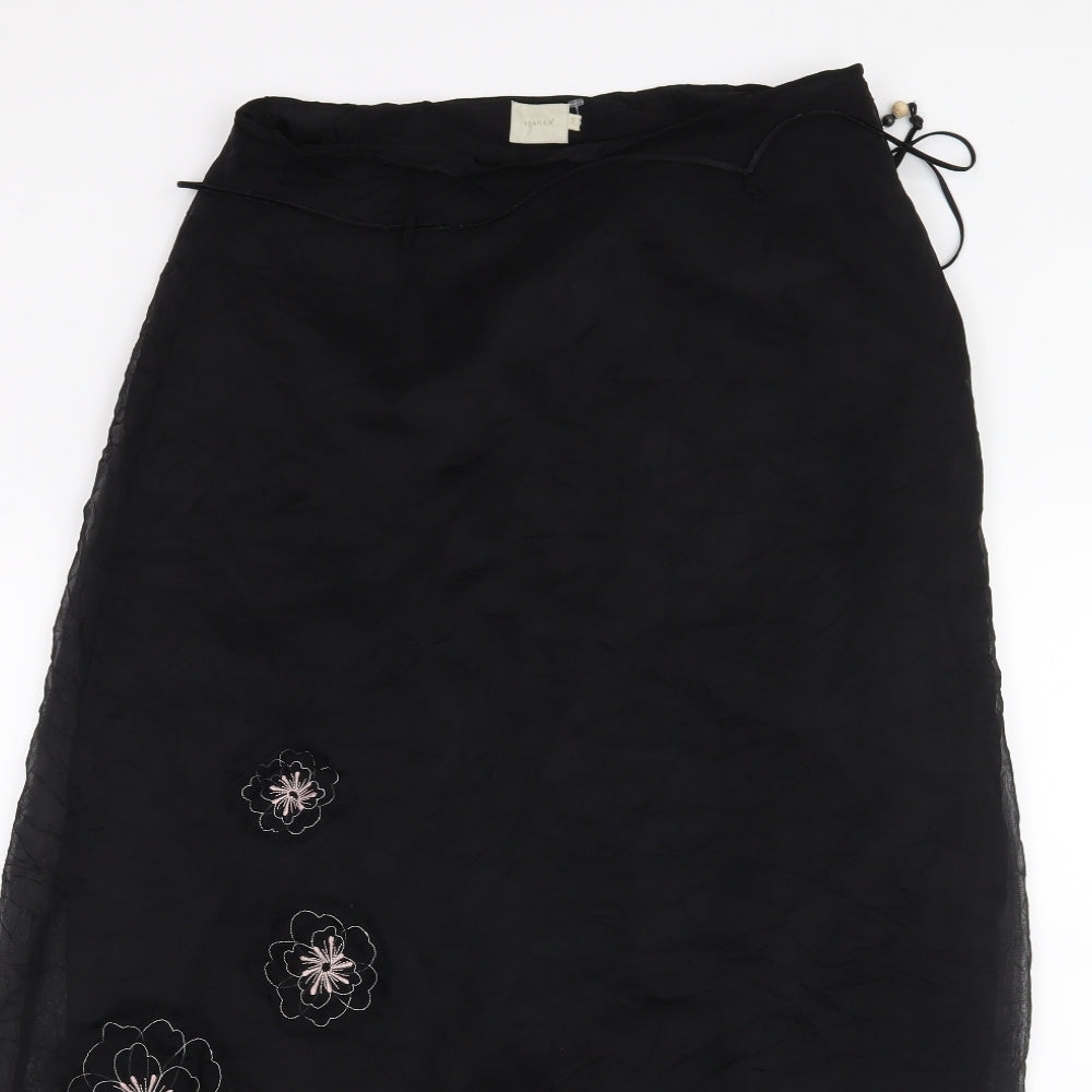 Fransa Womens Black   A-Line Skirt Size 10