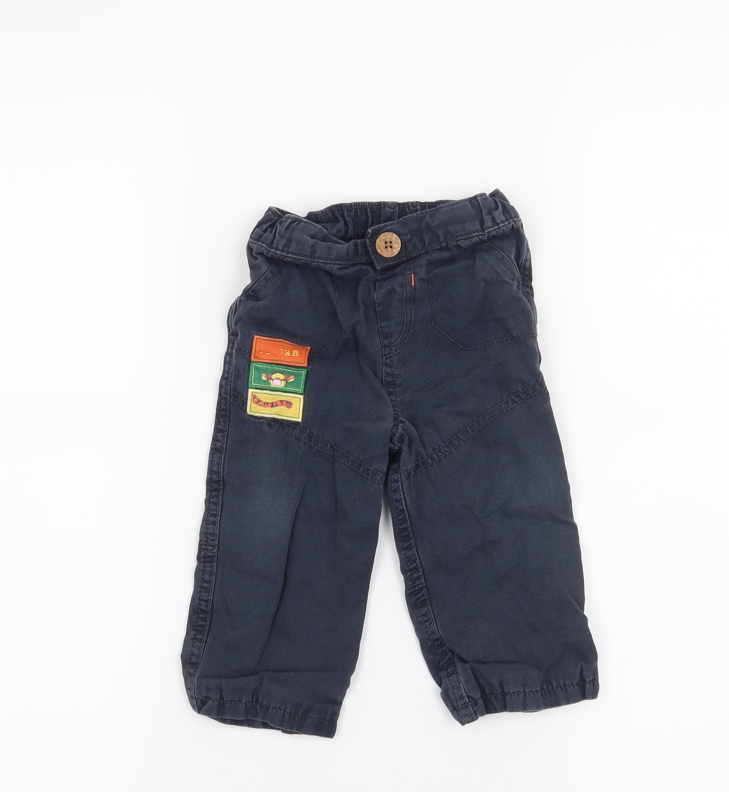 George Boys Blue   Cropped Trousers Size 9-12 Months