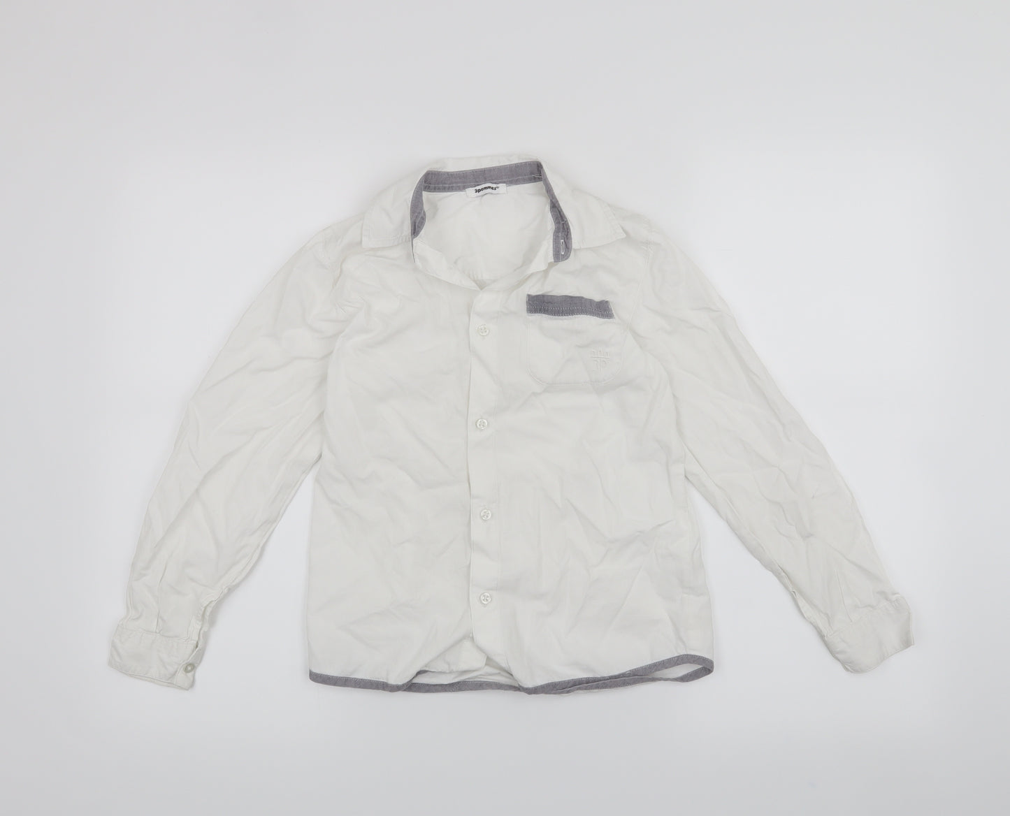 3pommes Boys White   Basic Button-Up Size 10 Years