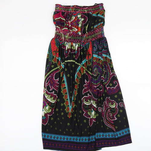 AX Paris Womens Black Paisley  A-Line  Size 8