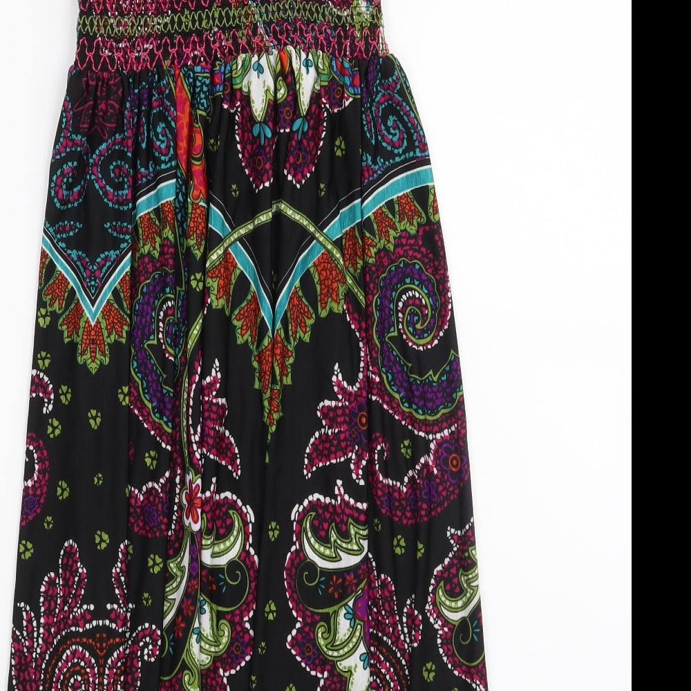 AX Paris Womens Black Paisley  A-Line  Size 8