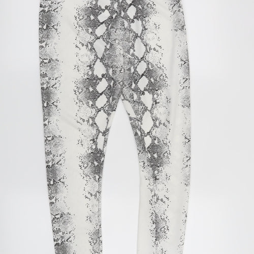 PARISIAN Womens White Animal Print  Jegging Leggings Size 12 L25 in