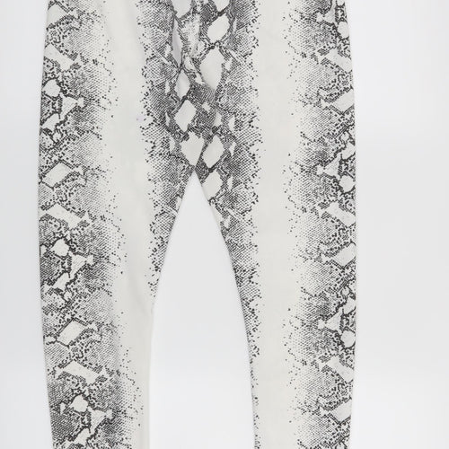 PARISIAN Womens White Animal Print  Jegging Leggings Size 12 L25 in