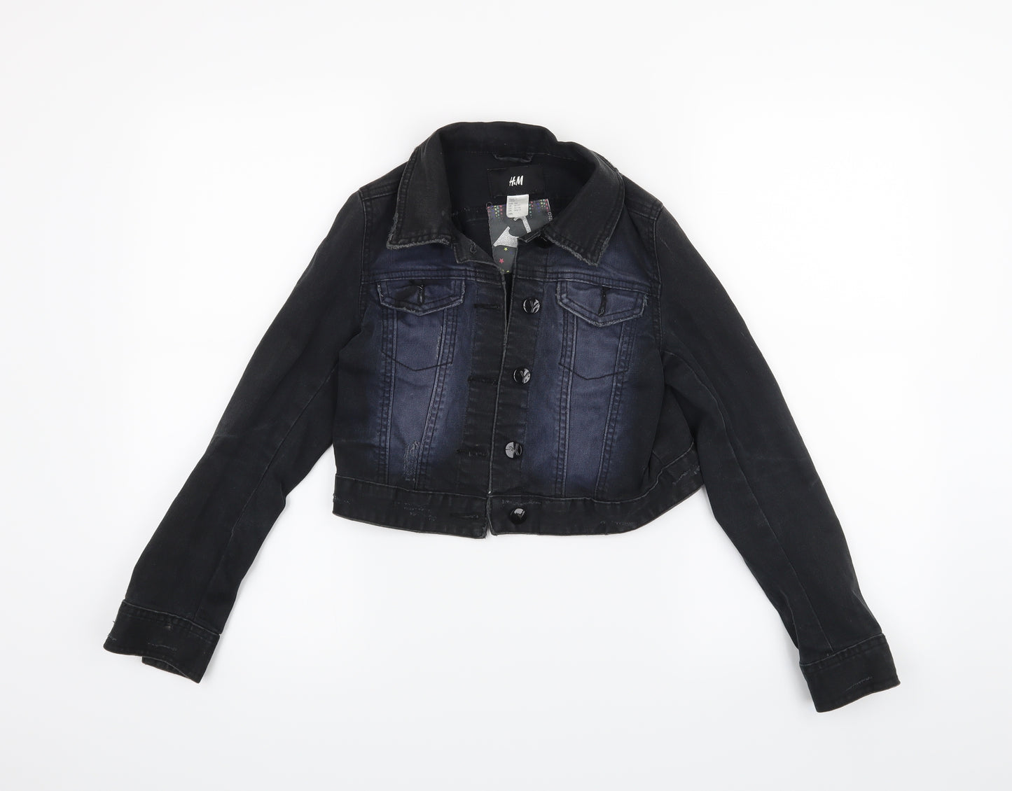 H&M Girls Black   Jacket  Size 11 Years