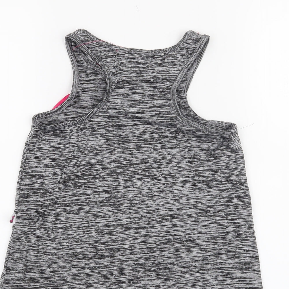 Jojo Siwa Girls Grey   Basic Tank Size 7-8 Years