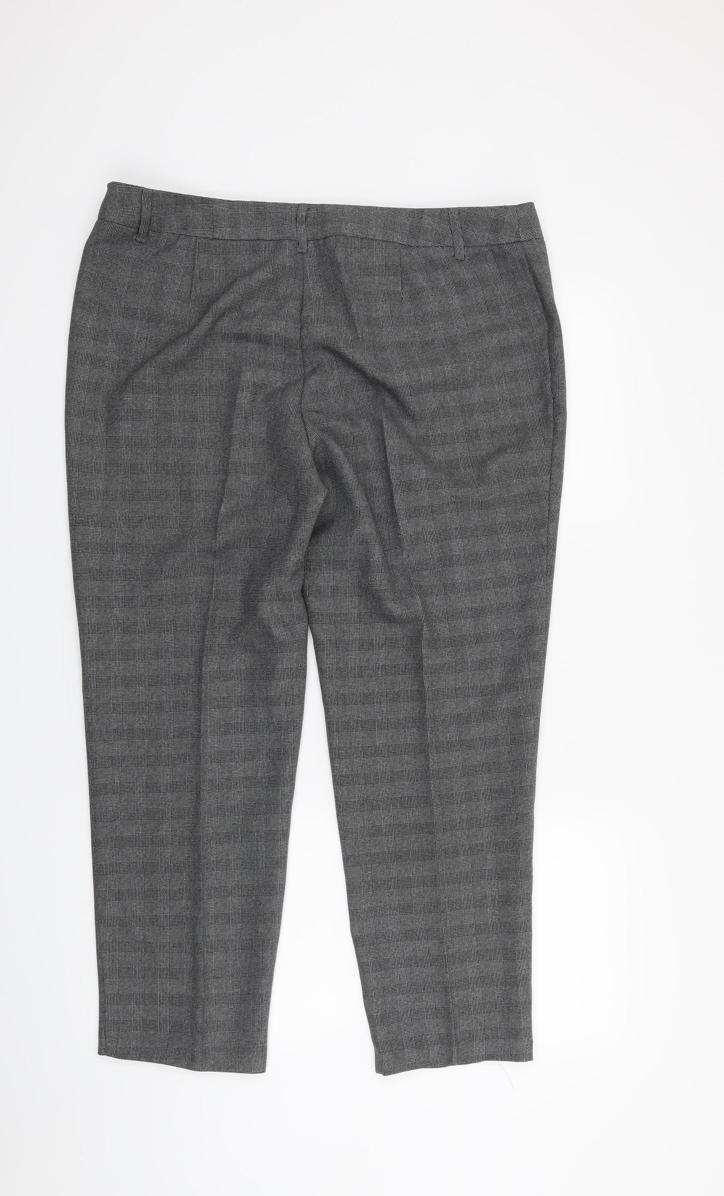 George Womens Grey   Cropped Trousers Size 16 L26 in