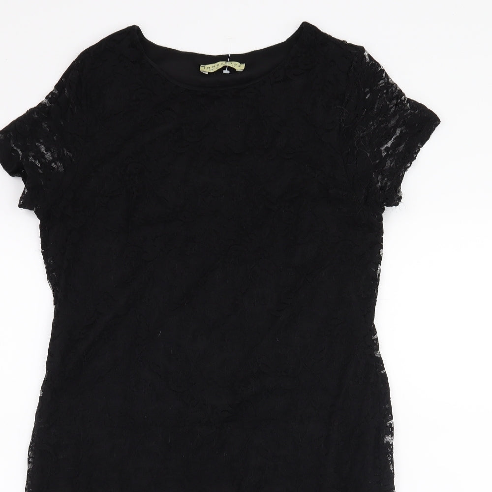Innocence Womens Black Floral  A-Line  Size 10