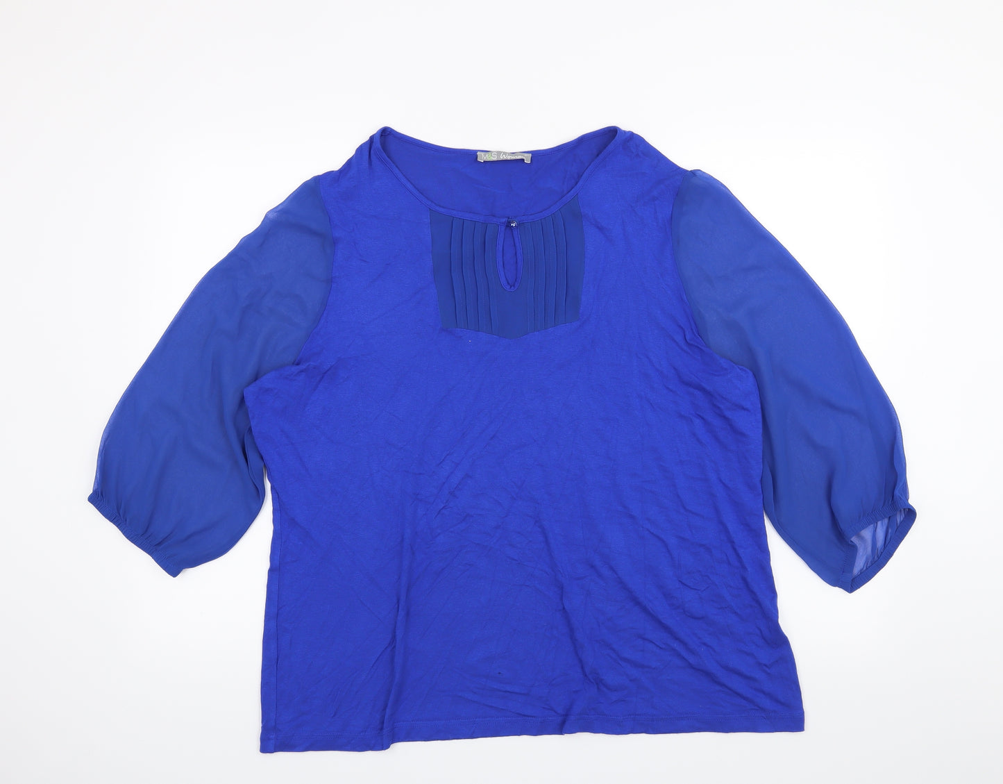 M&S  Womens Blue   Basic Blouse Size 20