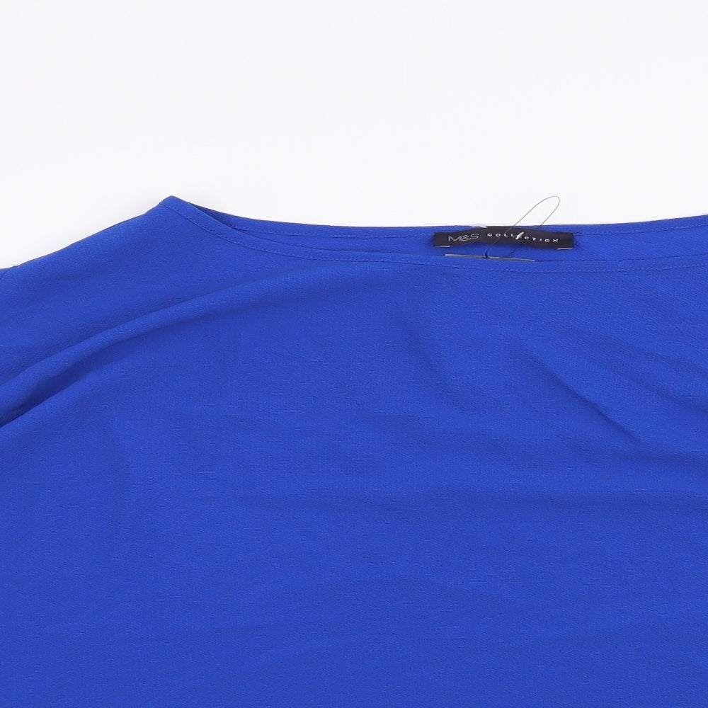 M&S  Womens Blue   Basic Blouse Size 18