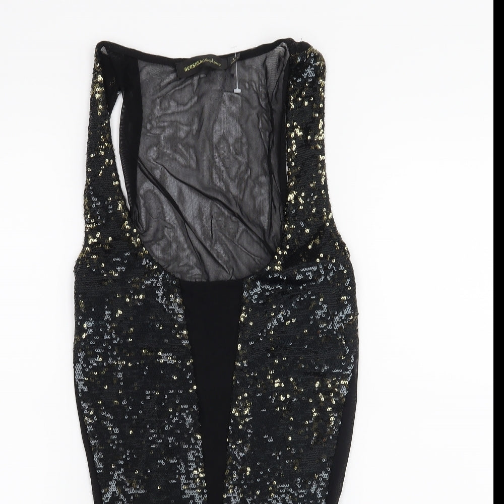 Bershka Womens Black   Bodysuit One-Piece Size L