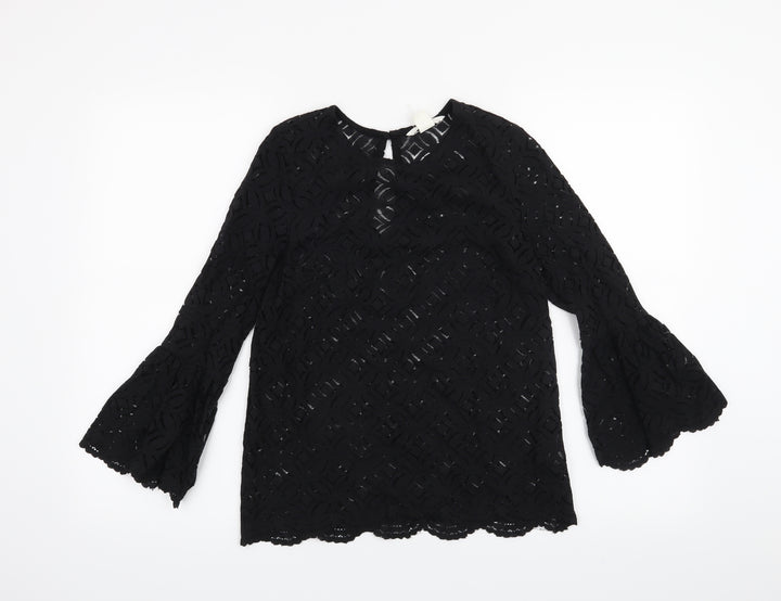 H&M Womens Black   Basic Blouse Size XS