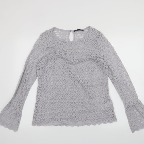 M&S  Womens Grey   Basic Blouse Size 16
