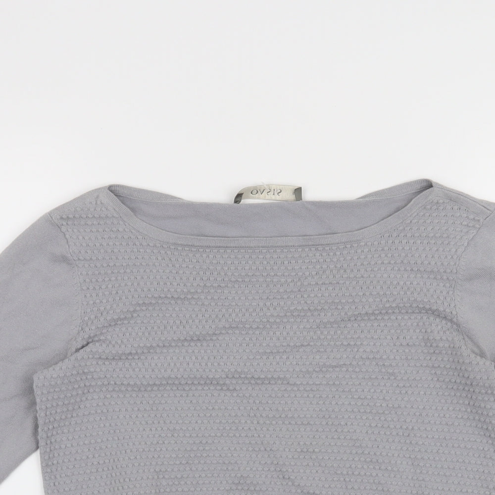 Oasis Womens Grey   Pullover Jumper Size S