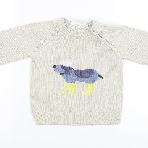 The Little White Company Baby Beige   Pullover Jumper Size 12-18 Months