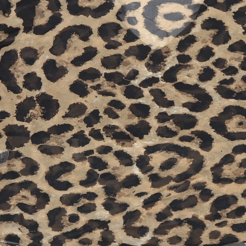 Tokyo Doll Womens Brown Animal Print  Basic Blouse Size 12