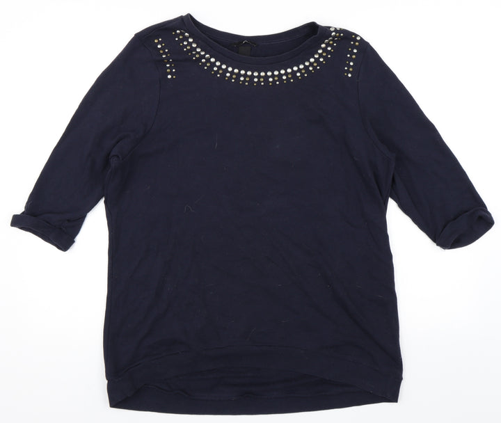 H&M Womens Blue   Pullover Sweatshirt Size L