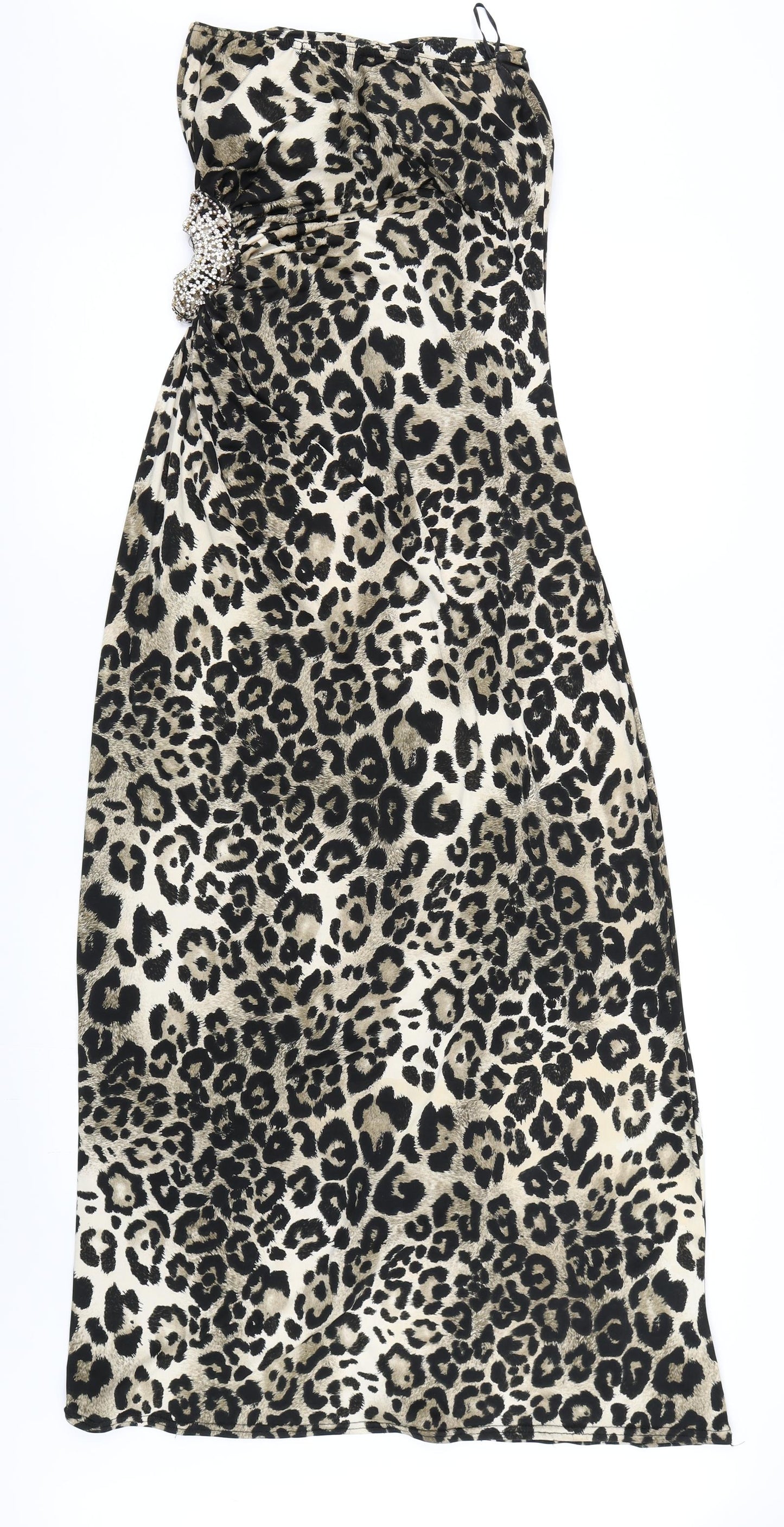 Bloose Womens Brown Animal Print  Maxi  Size S