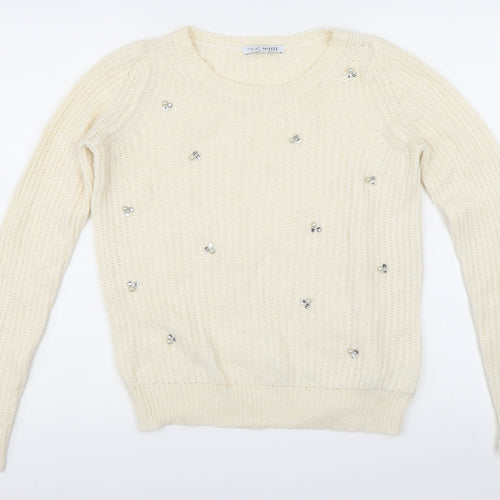 NEXT Womens White   Pullover Jumper Size 8