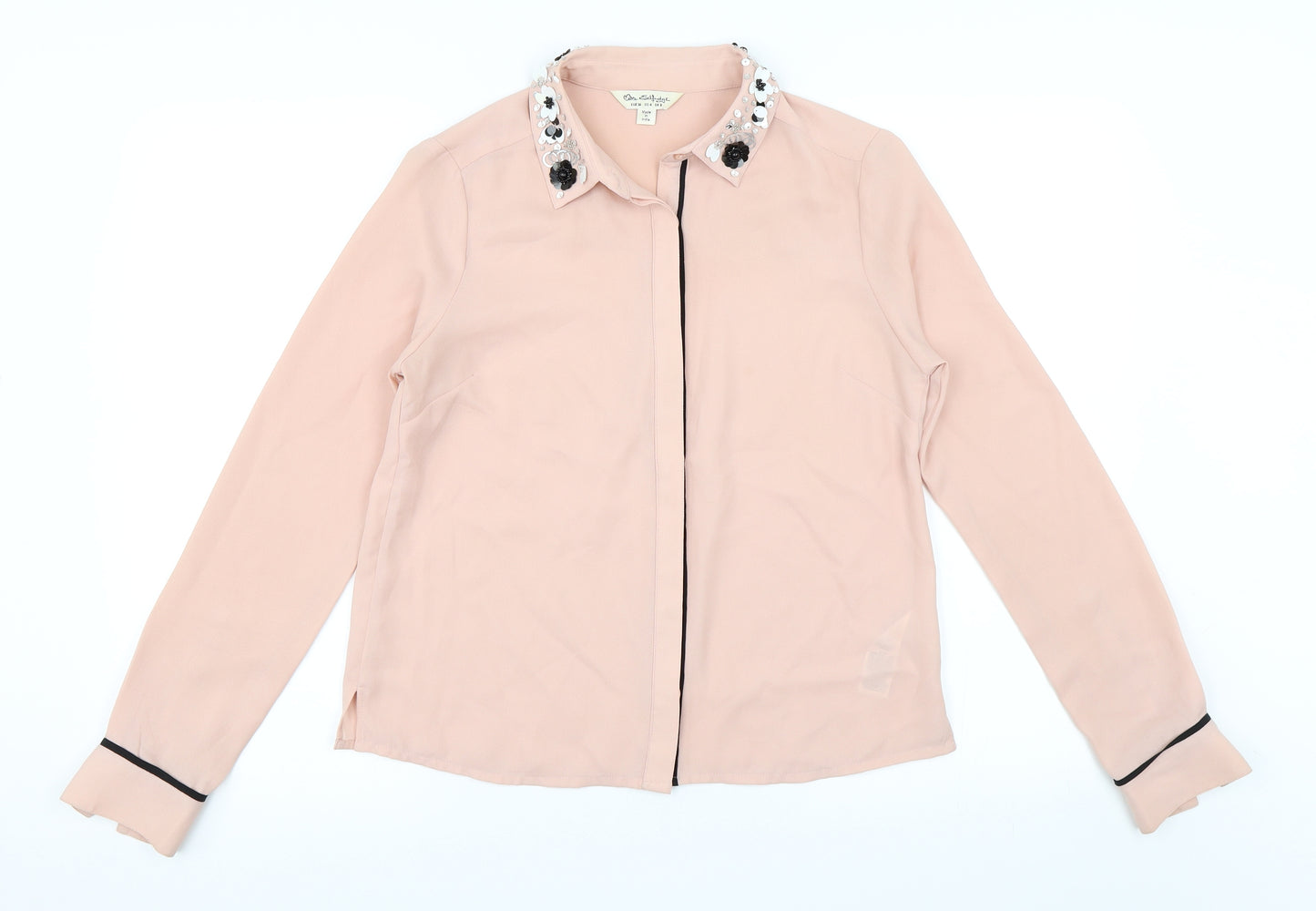 Miss Selfridge Womens Pink   Basic Button-Up Size 8