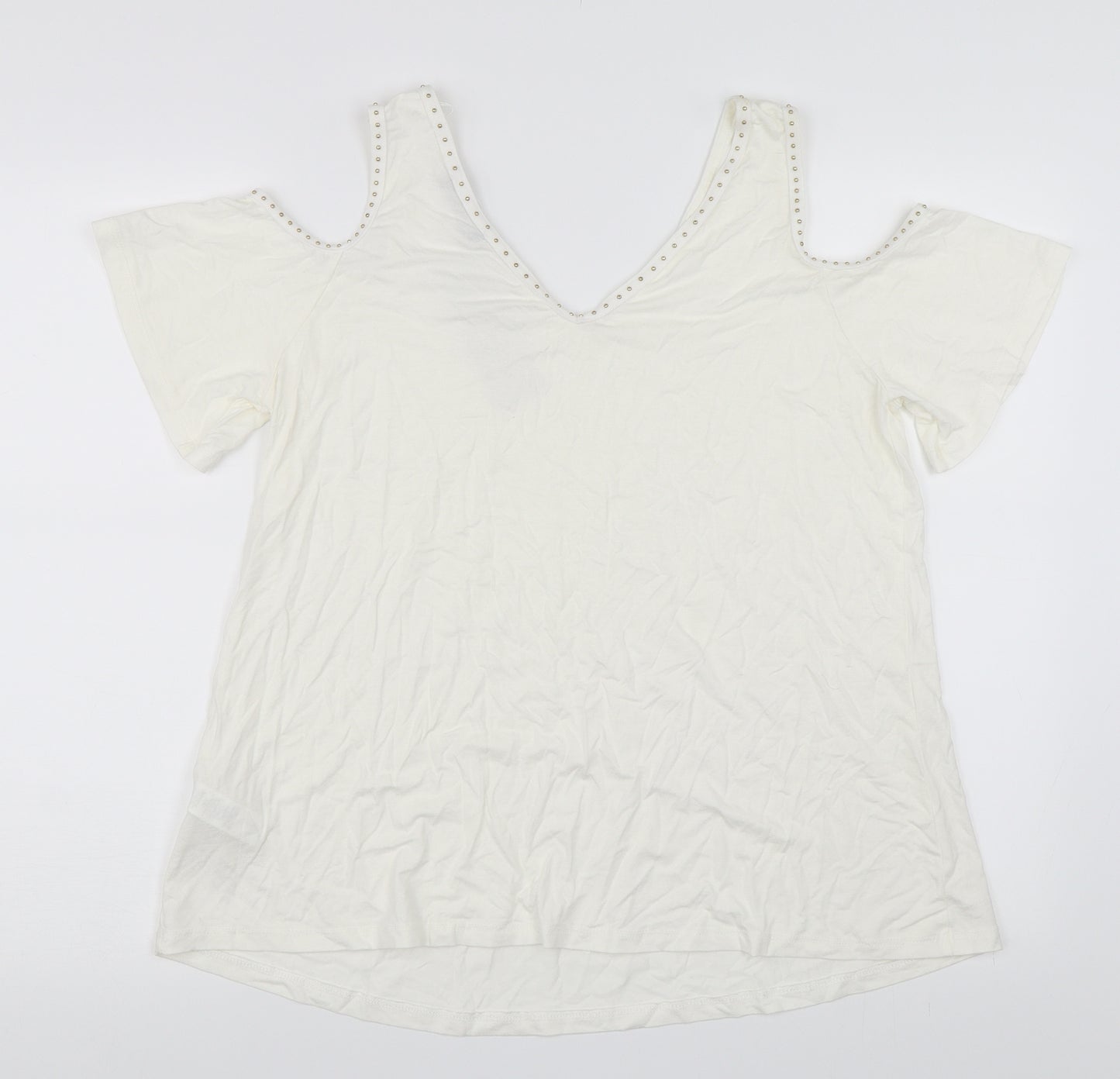 F&F Womens White   Basic T-Shirt Size 14