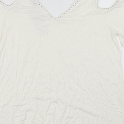 F&F Womens White   Basic T-Shirt Size 14